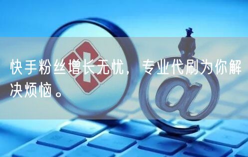 快手粉丝增长无忧，专业代刷为你解决烦恼。