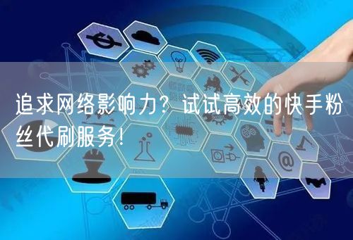 追求网络影响力？试试高效的快手粉丝代刷服务！
