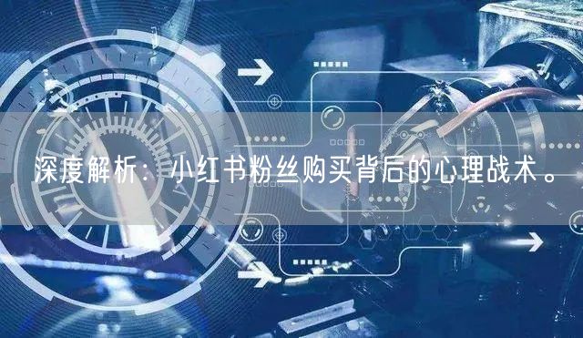 深度解析：小红书粉丝购买背后的心理战术。