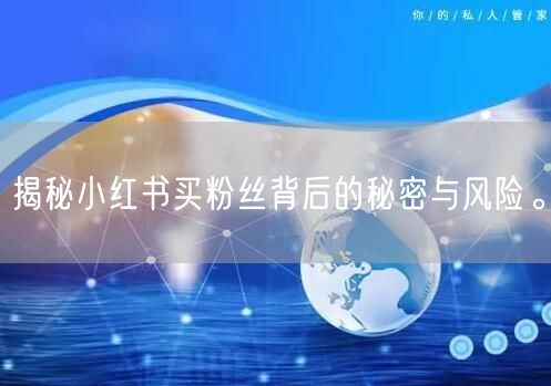 揭秘小红书买粉丝背后的秘密与风险。