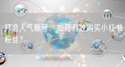打造人气账号：如何有效购买小红书粉丝？