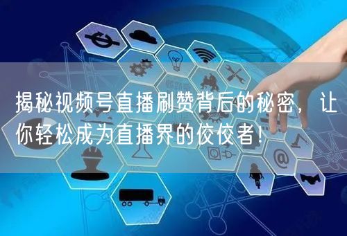 揭秘视频号直播刷赞背后的秘密，让你轻松成为直播界的佼佼者！