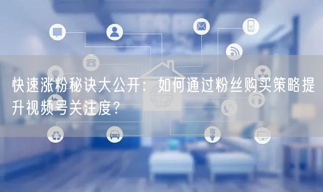 快速涨粉秘诀大公开：如何通过粉丝购买策略提升视频号关注度？