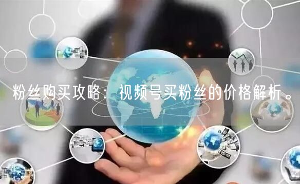 粉丝购买攻略：视频号买粉丝的价格解析。