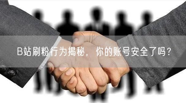 B站刷粉行为揭秘，你的账号安全了吗？
