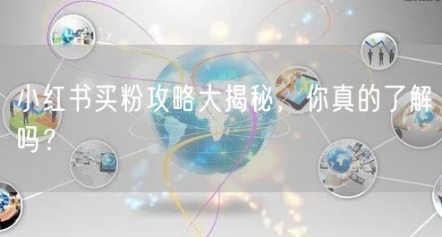 小红书买粉攻略大揭秘，你真的了解吗？