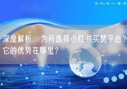 深度解析：为何选择小红书买赞平台？它的优势在哪里？