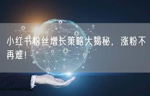 小红书粉丝增长策略大揭秘，涨粉不再难！
