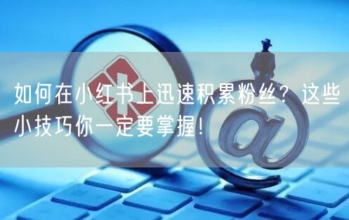如何在小红书上迅速积累粉丝？这些小技巧你一定要掌握！