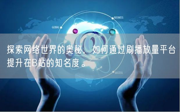 探索网络世界的奥秘，如何通过刷播放量平台提升在B站的知名度。