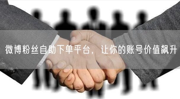 微博粉丝自助下单平台，让你的账号价值飙升