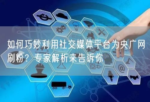 如何巧妙利用社交媒体平台为央广网刷粉？专家解析来告诉你