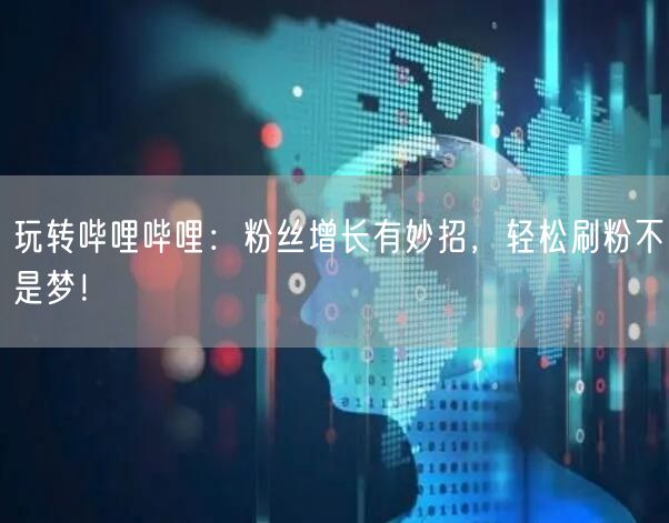 玩转哔哩哔哩：粉丝增长有妙招，轻松刷粉不是梦！