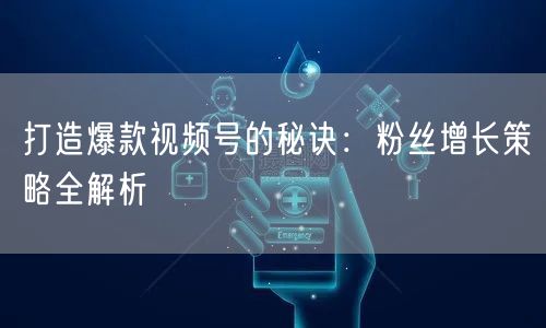 打造爆款视频号的秘诀：粉丝增长策略全解析