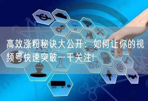 高效涨粉秘诀大公开：如何让你的视频号快速突破一千关注!