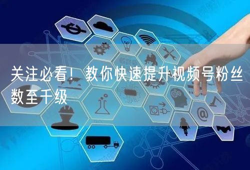 关注必看！教你快速提升视频号粉丝数至千级